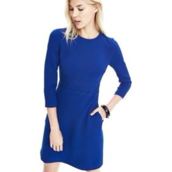 Banana Republic Double Face Scalloped Waist Dress - Picture 2 of 8